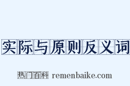 实际与原则反义词是什么意思的图片